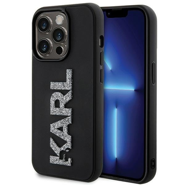 Karl Lagerfeld KLHCP15L3DMBKCK iPhone 15 Pro 6.1" czarny/black hardcase 3D Rubber Glitter Logo