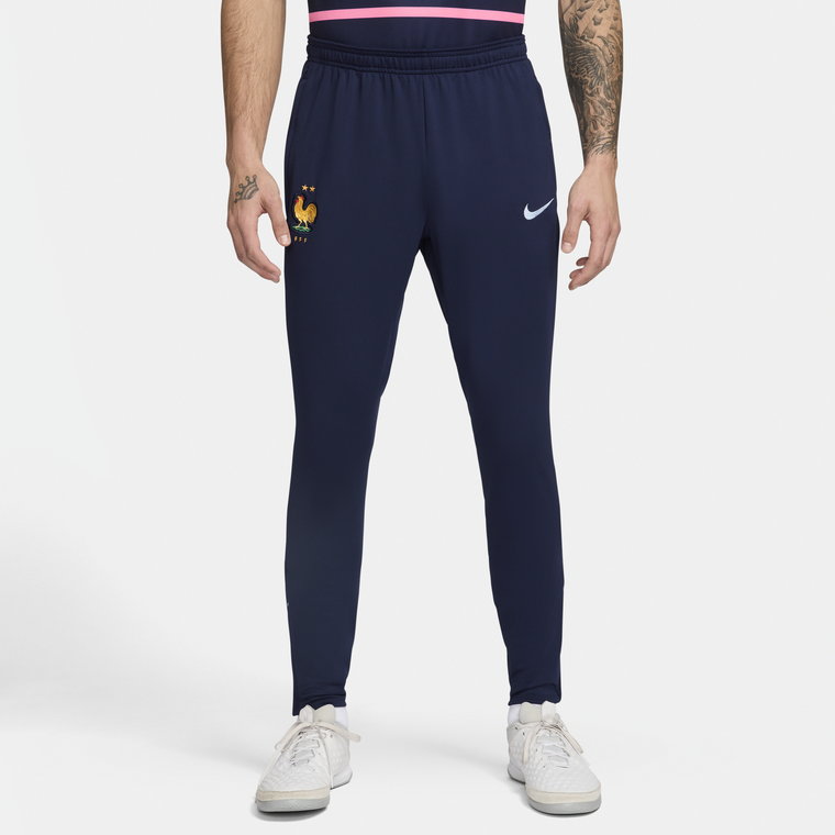 Męskie spodnie piłkarskie z dzianiny Nike Dri-FIT FFF Strike - Niebieski