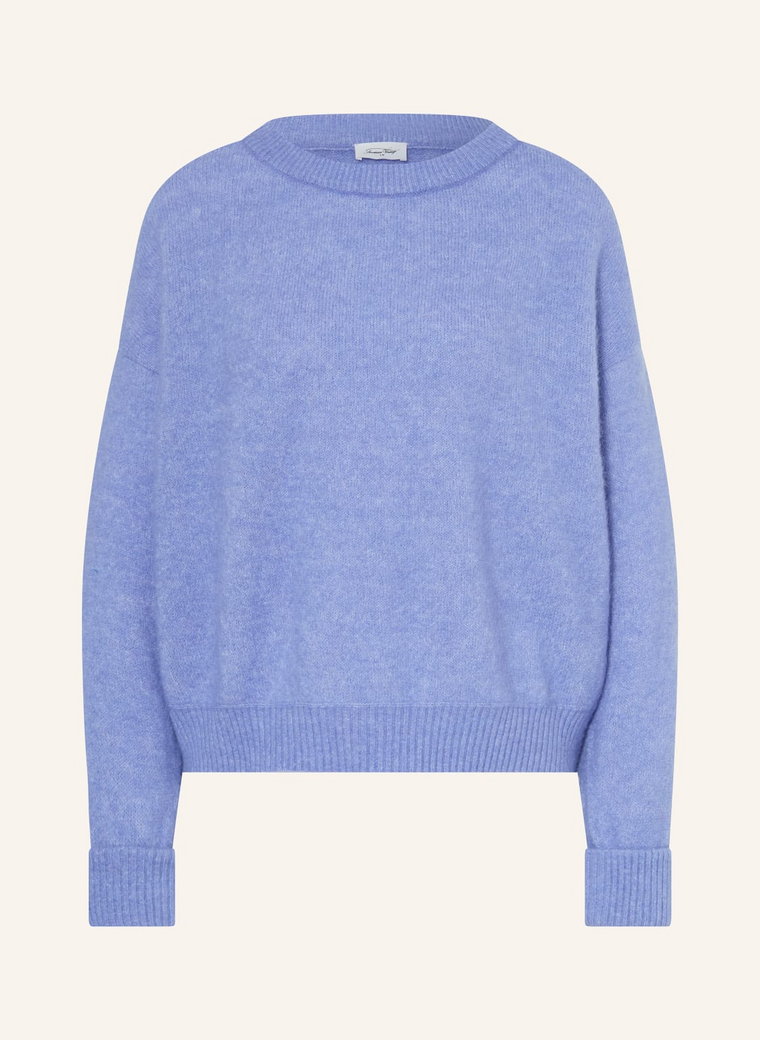 American Vintage Sweter Z Dodatkiem Alpaki blau