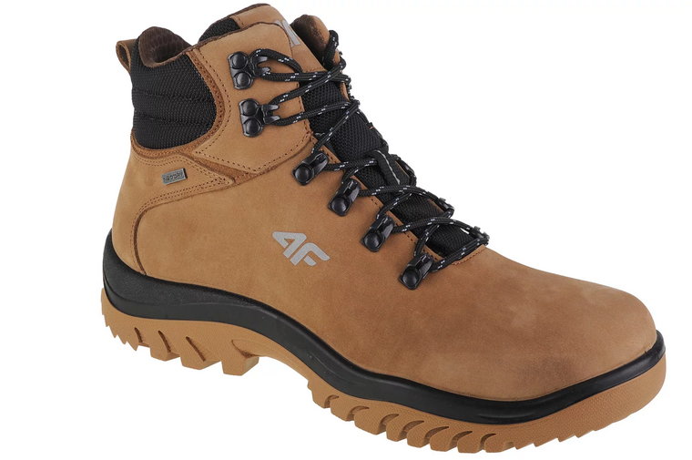 4F Men's Trek OBMH257-44S, Męskie, Brązowe, buty trekkingowe, nubuk, rozmiar: 42