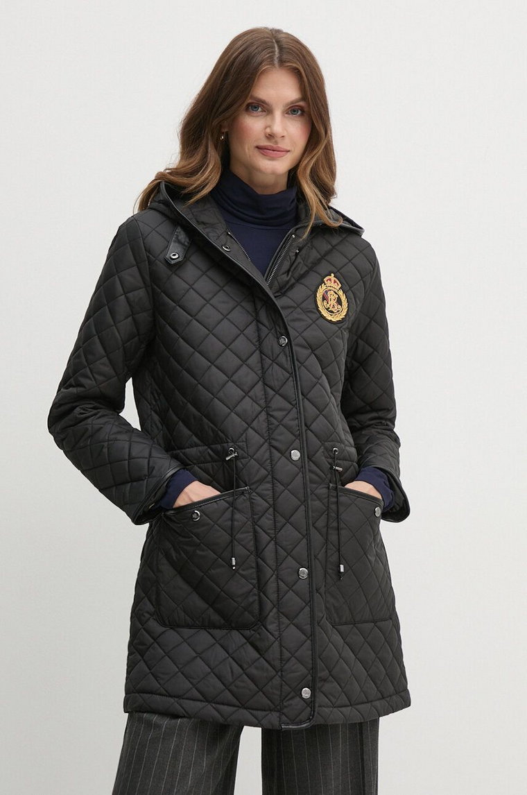 Lauren Ralph Lauren parka damska kolor czarny przejściowa 297951264