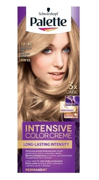 PALETTE Intensive Color Creme farba BW12 jasny blond nude