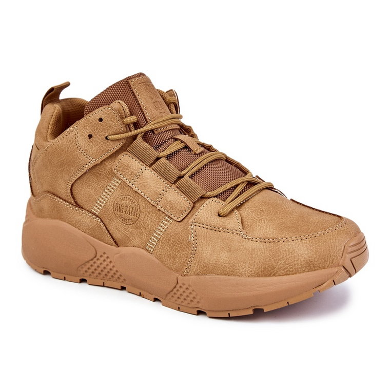 Męskie Sneakersy Buty Sportowe Big Star KK174248 Camel beżowy