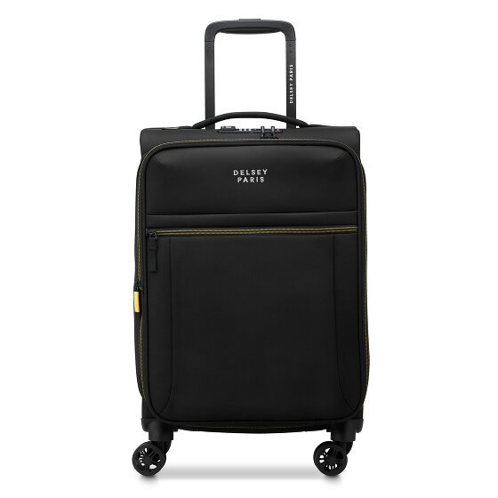 Delsey Paris Brochant 3 4 kółka Walizka kabinowy 55 cm z plisą rozprężną deep black