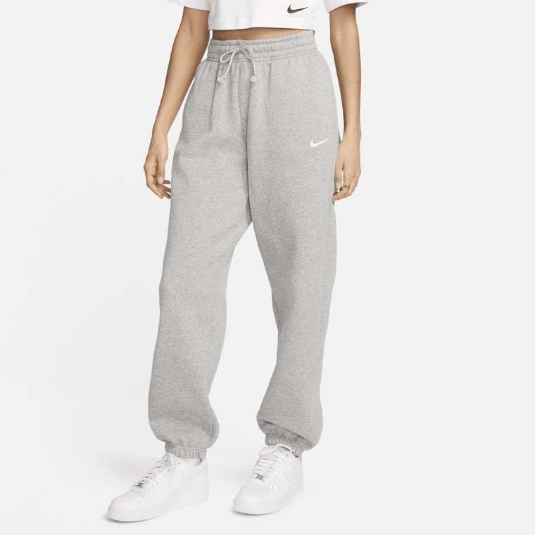 Damskie spodnie dresowe o kroju oversize z wysokim stanem Nike Sportswear Phoenix Fleece - Czerń