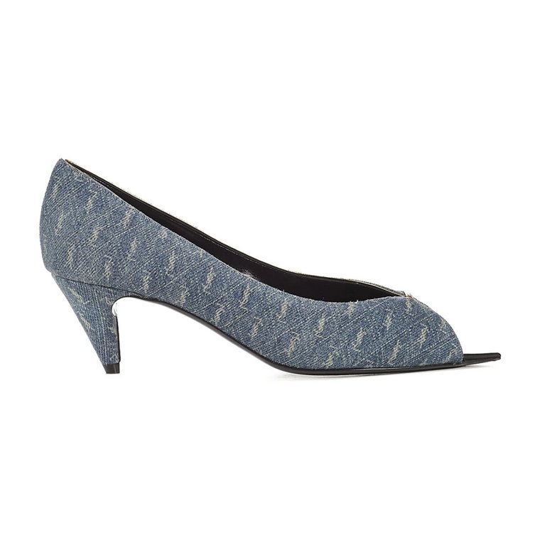 Monogram Denim Lola Pumps Saint Laurent