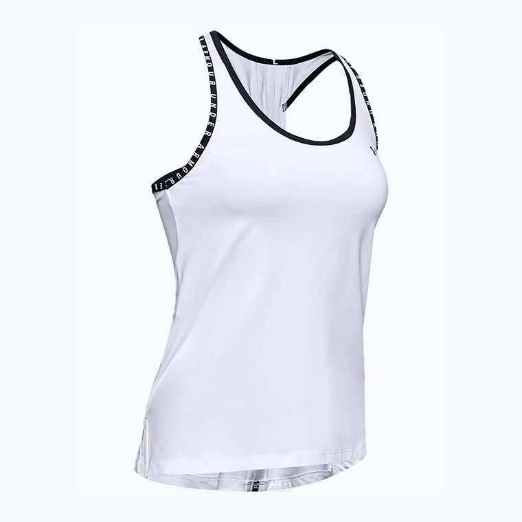 Tank top treningowy damski Under Armour Knockout Tank white/white/black