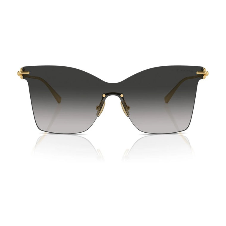 Okulary przeciwsłoneczne w stylu motyla z pozłacanymi ramionami Tiffany