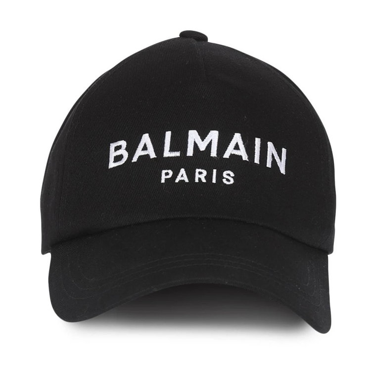 Logo-wyszywana czapka baseballowa Balmain