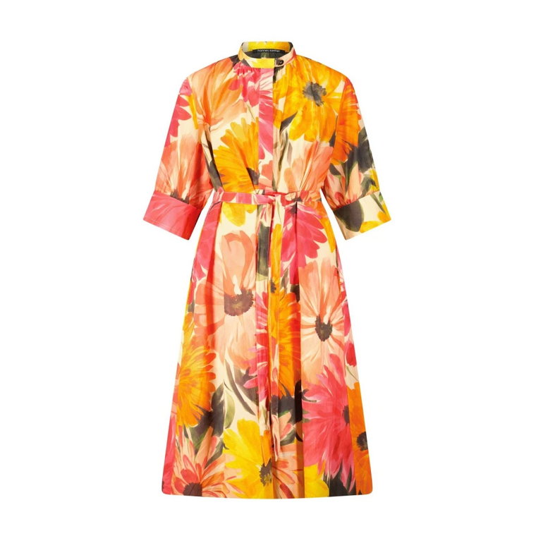 Kolorowa Sukienka z Kwiatowym Printem Hannes Roether