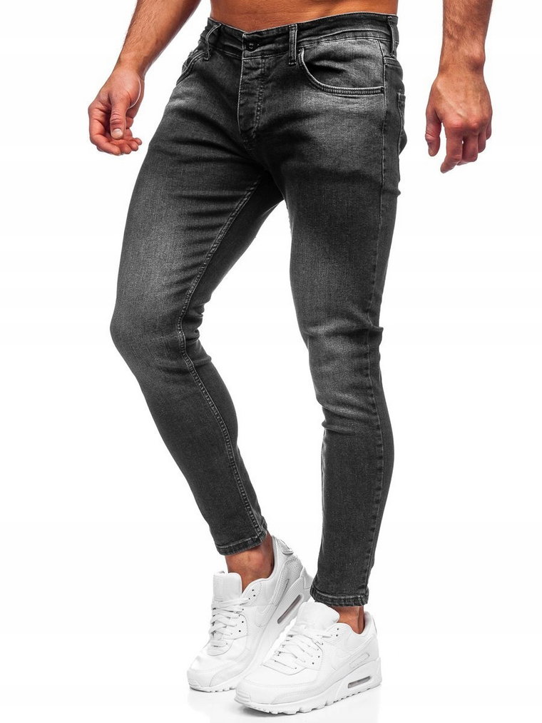 Spodnie Jeansowe Slim Fit Czarne R927 Denley_l