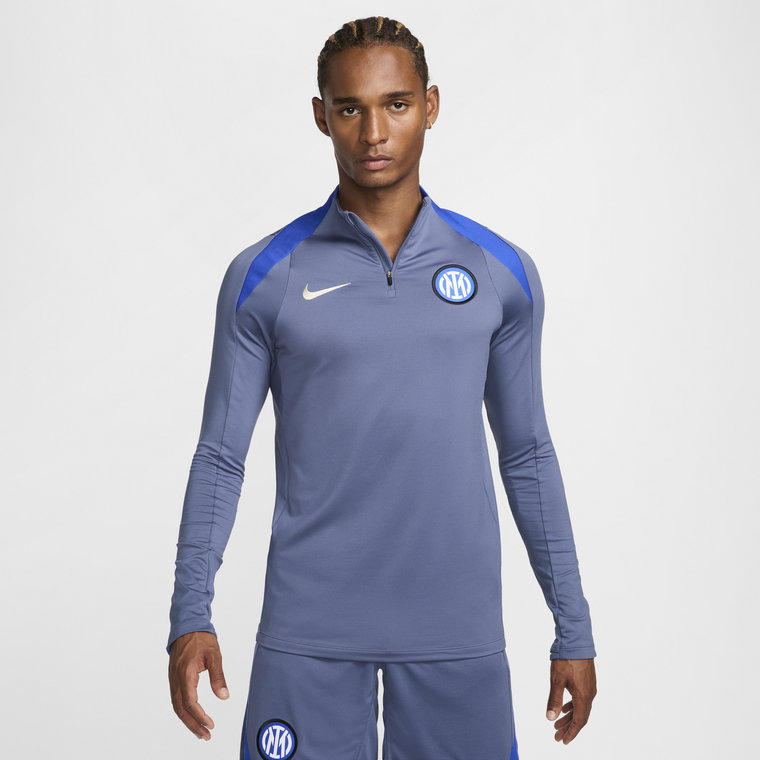 Męska treningowa koszulka piłkarska Nike Dri-FIT Inter Mediolan Strike - Niebieski