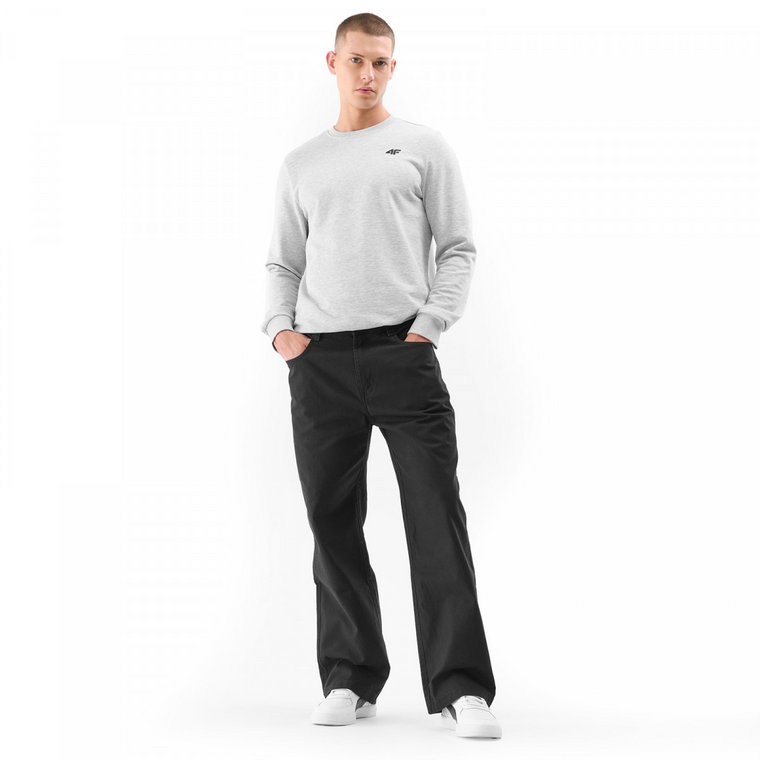 Męskie spodnie casual tkaninowe Champion Rochester Straight Hem Pants - czarne