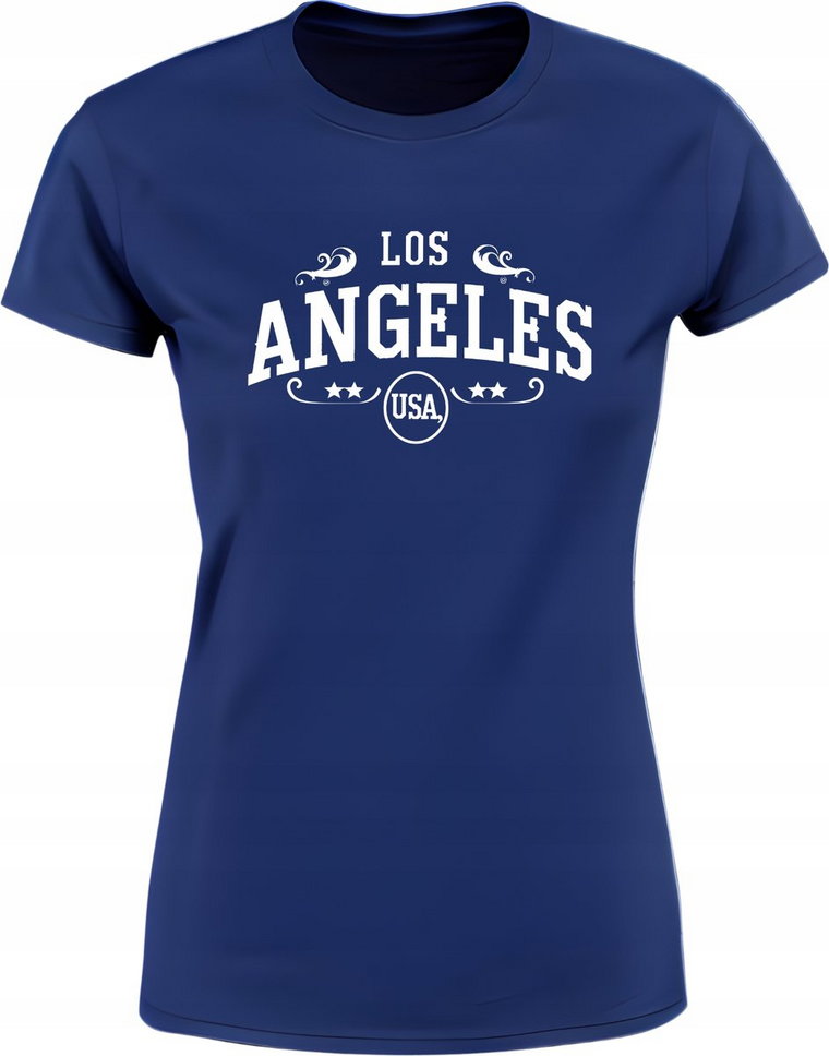 Koszulka damska z nadrukiem Los Angeles USA - styl modny miejski T-shirt