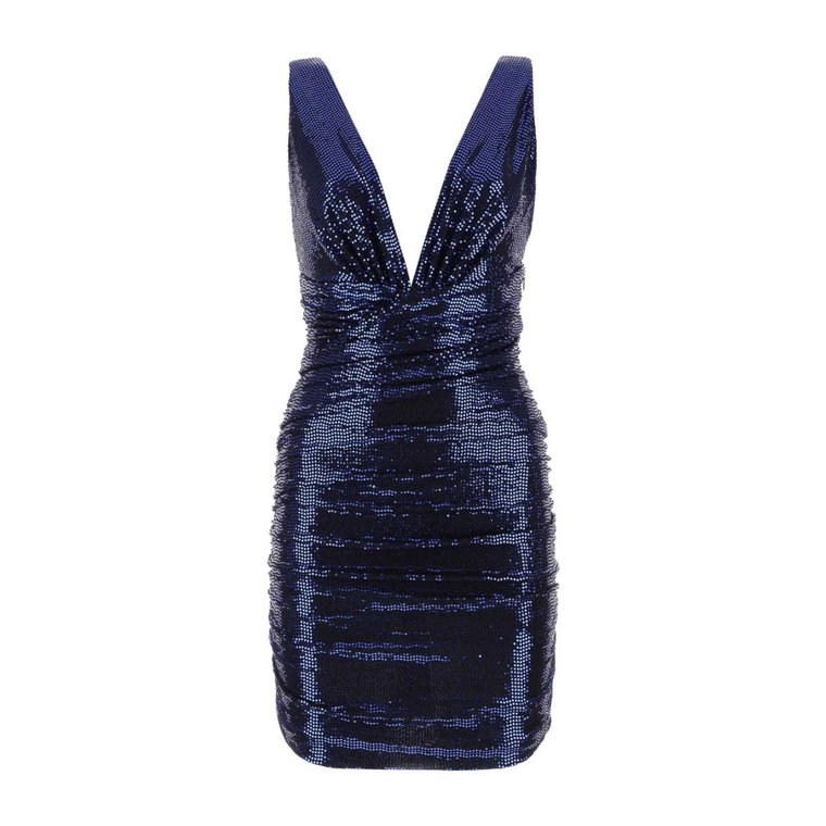 Niebieska cekiny mini sukienka Alexandre Vauthier