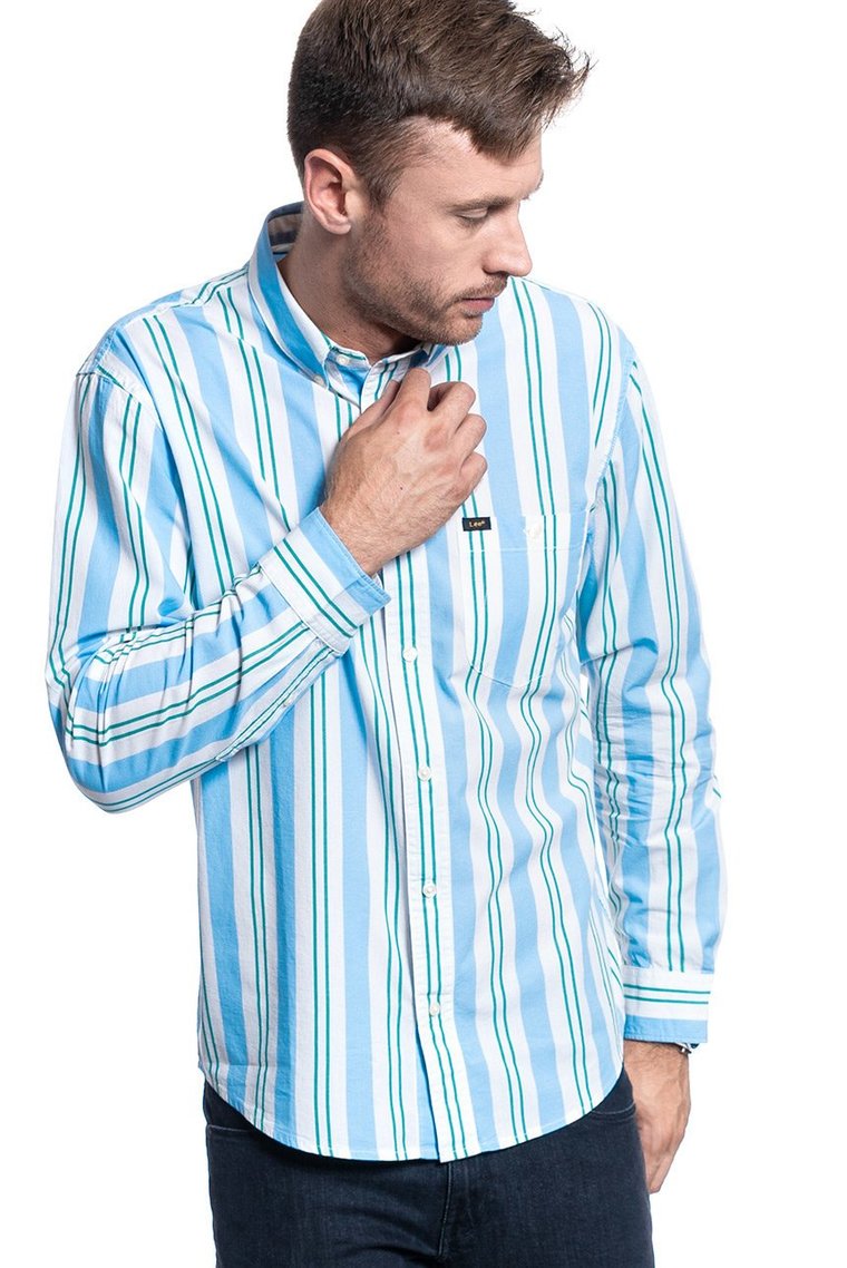 KOSZULA MĘSKA LEE RIVETED SHIRT SKY BLUE L66IDRNR