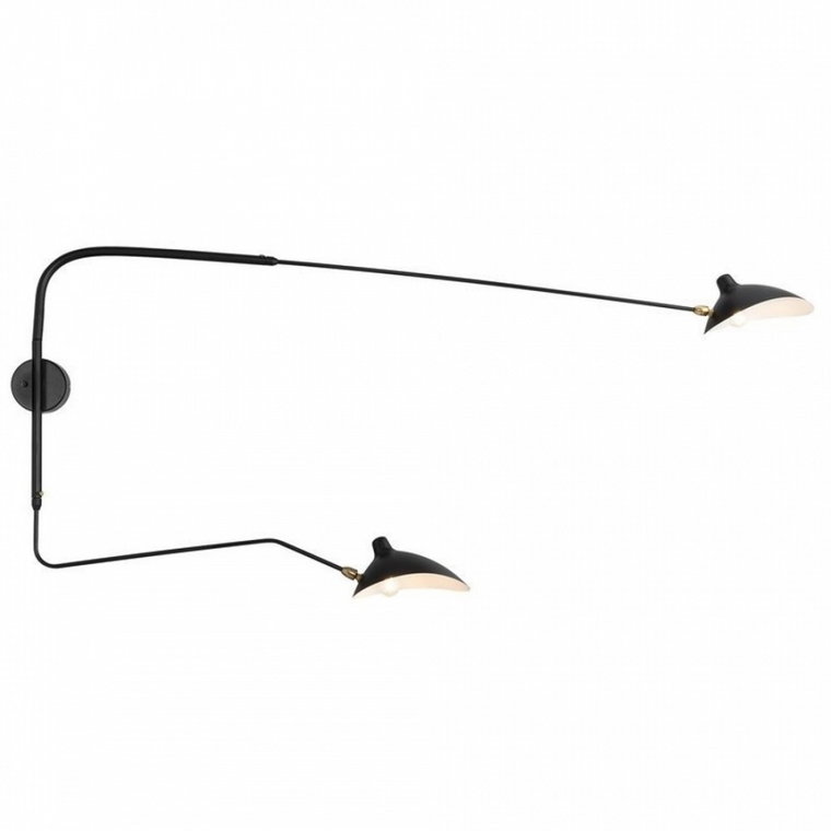 Lampa ścienna crane-2w czarna 175 cm kod: W8702