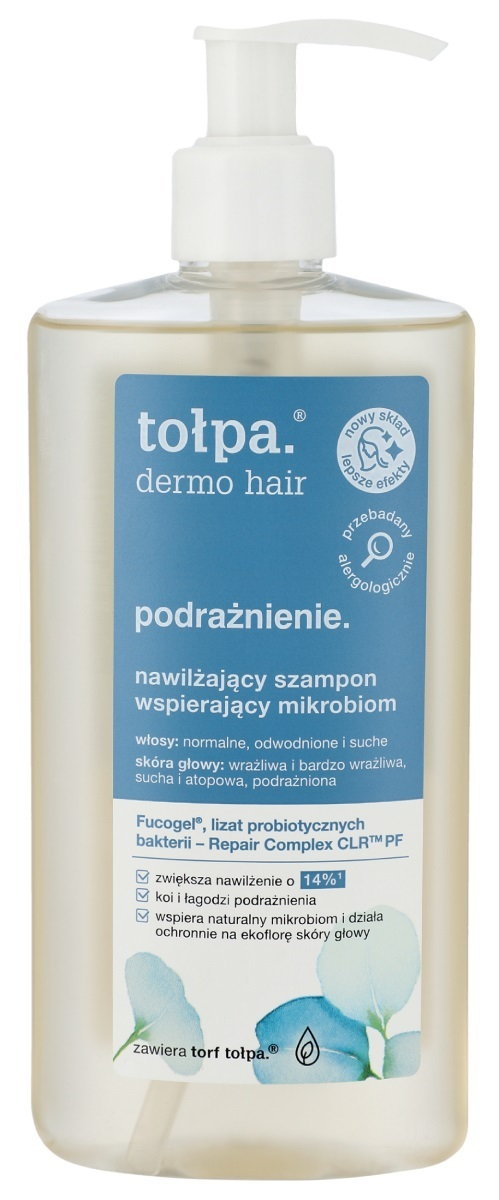 Tołpa Dermo Hair Podrażnienie - szampon nawilżający wspierający mikrobiom 250 ml