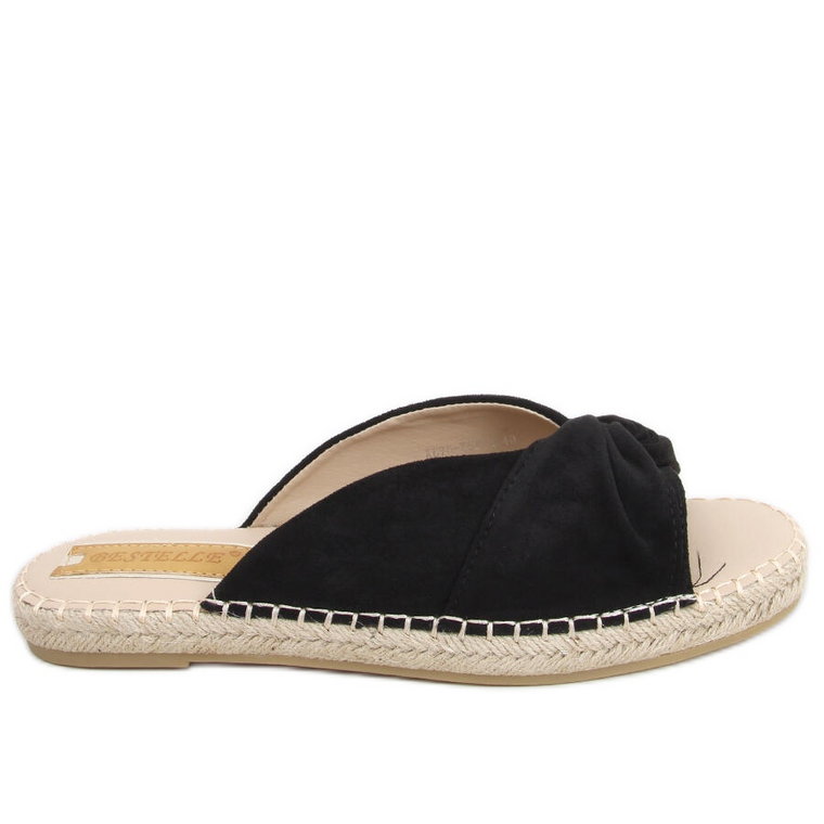 Klapki espadryle Teit Black czarne