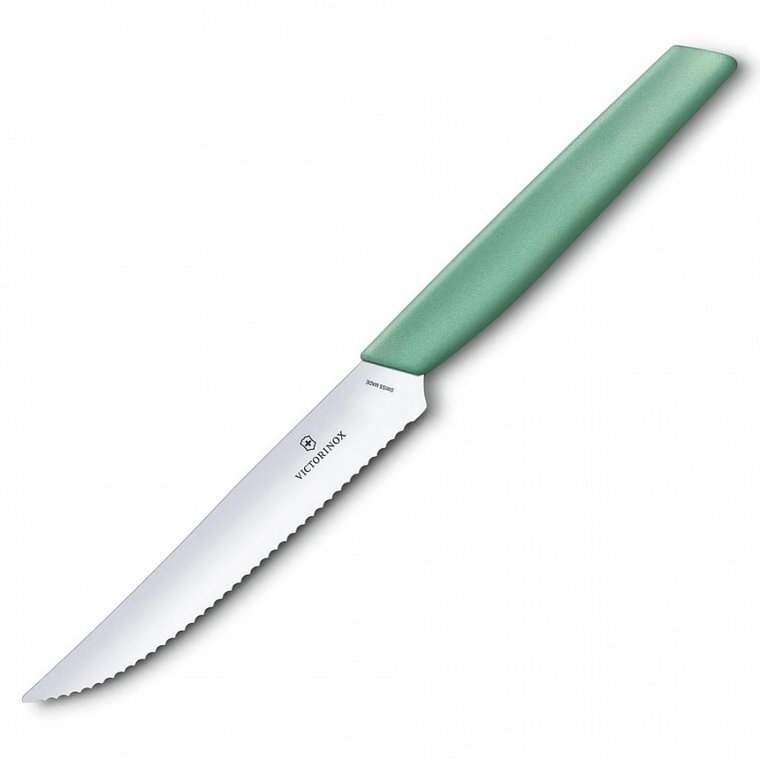 Victorinox - swiss modern - nóż do steków i pizzy - 12 cm - miętowo-zielony kod: 6.9006.12W41