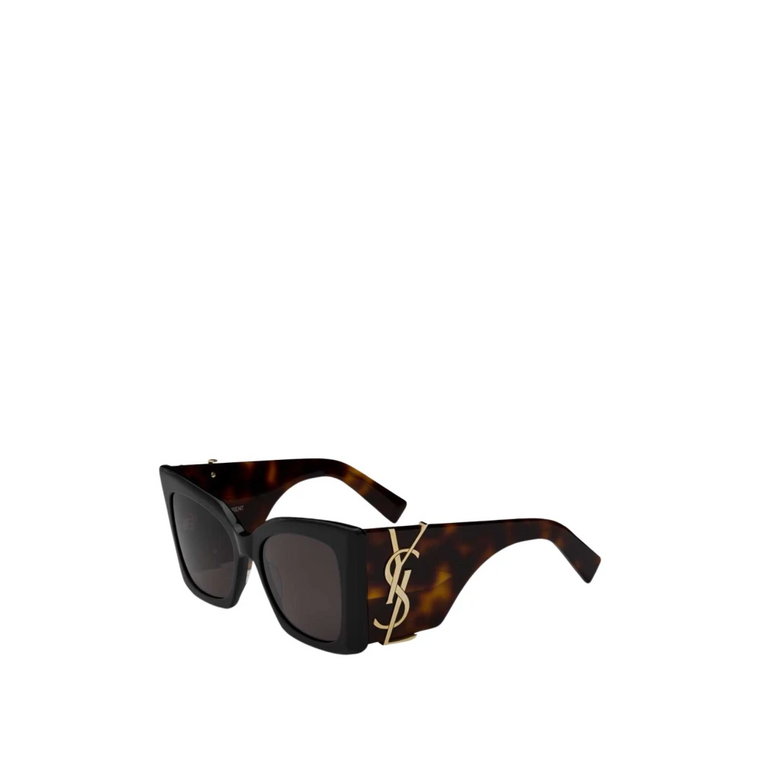 Czarny Havana/Brązowe Okulary Slm119 Saint Laurent