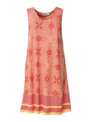 Indiska Sukienka 'Danylynn'  żółty / morelowy / brzoskwiniowy / homarowy / biały