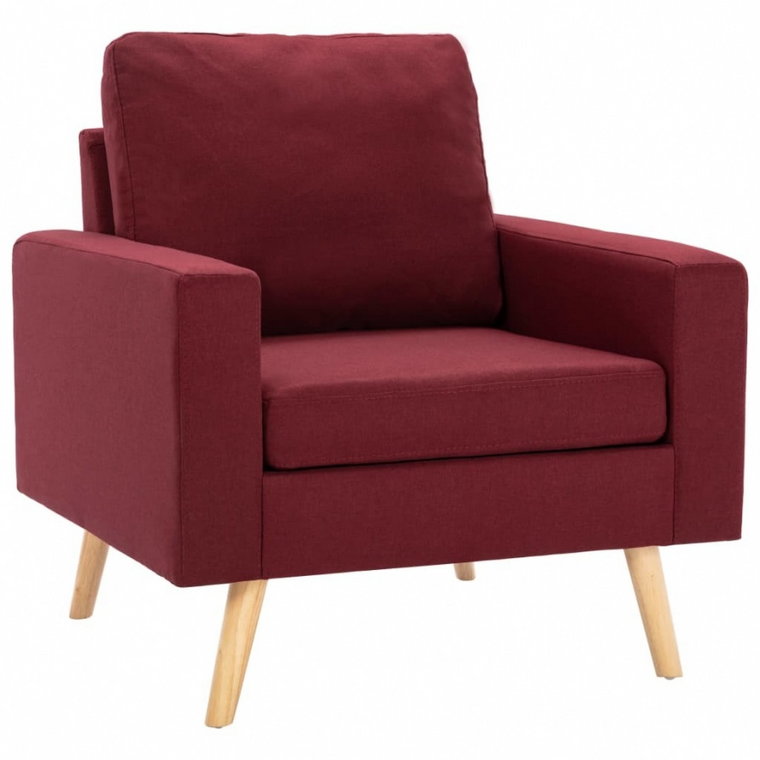 Fotel, kolor czerwonego wina, tapicerowany tkaniną kod: V-288700