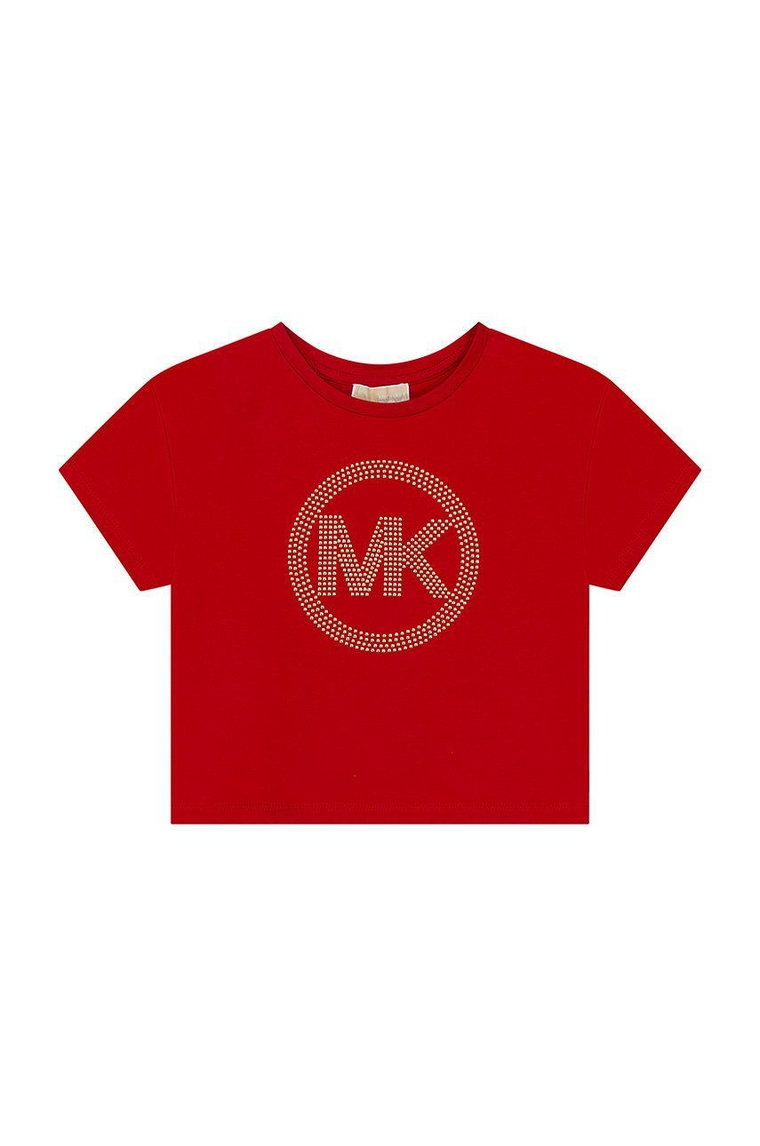 Michael Kors t-shirt bawełniany dziecięcy kolor czerwony