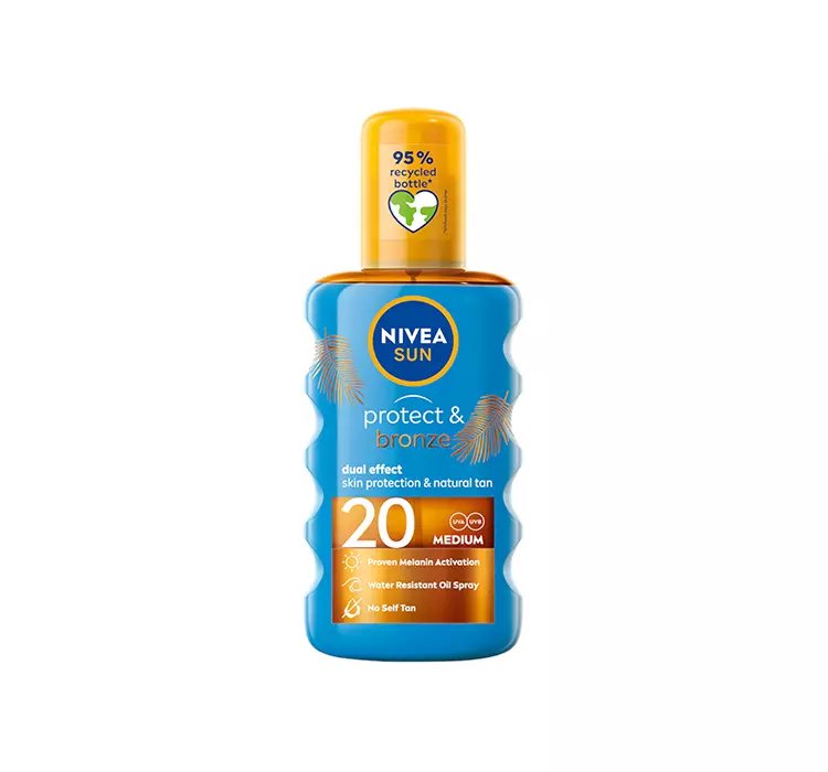 NIVEA SUN PROTECT & BRONZE SPRAY AKTYWUJĄCY OPALENIZNĘ SPF 20 200ML