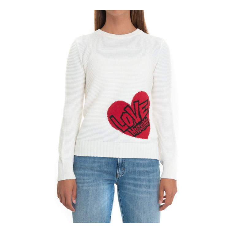 Sweter z Okrągłym Dekoltem Love Moschino