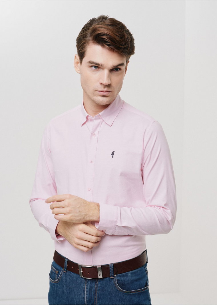 Różowa koszula męska