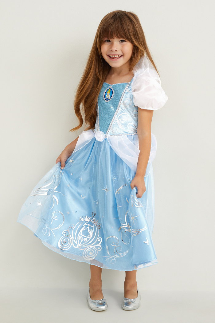 C&A Księżniczka Disneya-sukienka Kopciuszek, Niebieski, Rozmiar: 140