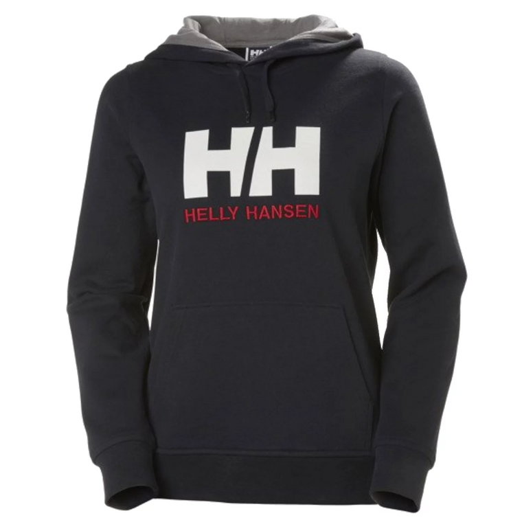 Helly Hansen Logo Hoodie 33978-597, Damskie, Granatowe, bluzy, bawełna, rozmiar: S