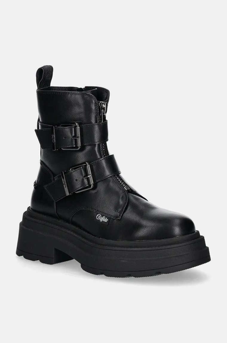 Buffalo botki Mars Biker damskie kolor czarny na platformie 1622541-BLK