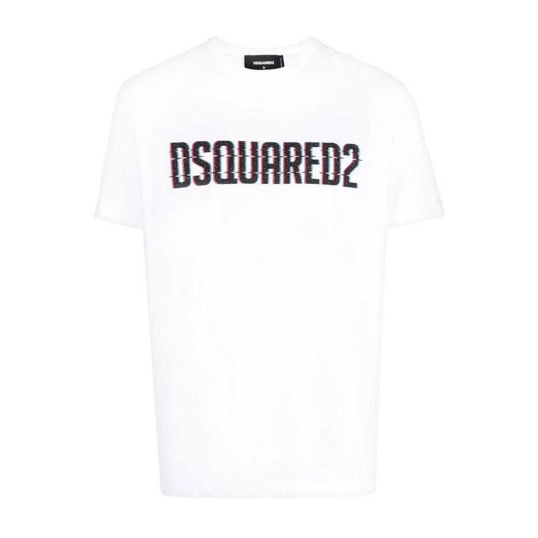 Biała koszulka z logo i polo Dsquared2