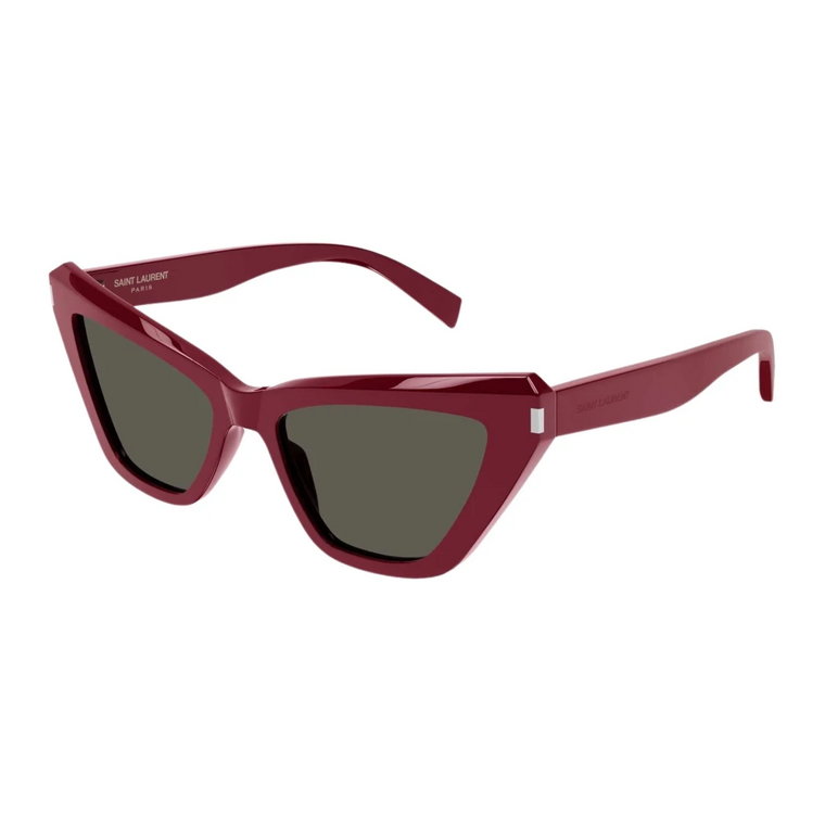 Ekstremalne czerwone okulary przeciwsłoneczne w stylu kocich oczu Saint Laurent