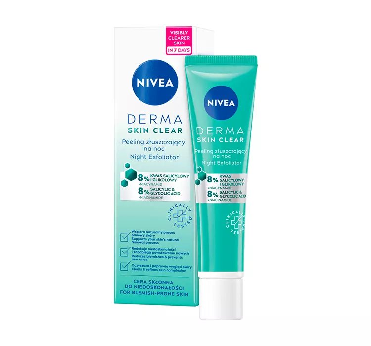 NIVEA DERMA SKIN CLEAR PEELING ZŁUSZCZAJĄCY NA NOC 40ML