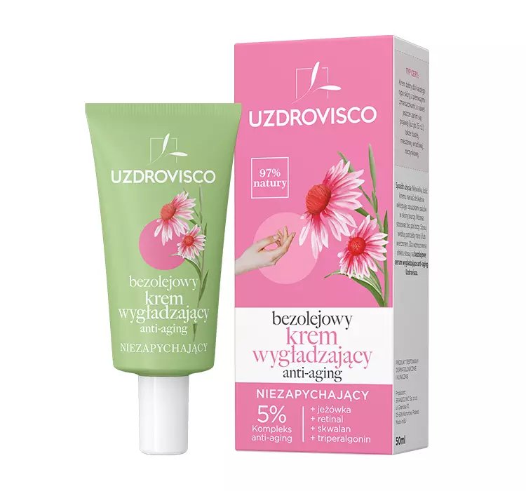 UZDROVISCO BEZOLEJOWY KREM WYGŁADZAJĄCY ANTI-AGING NIEZAPYCHAJĄCY 50ML