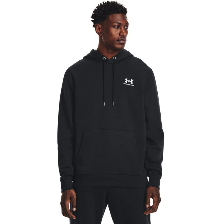 Męska bluza dresowa nierozpinana z kapturem Under Armour UA Essential Fleece Crew - czarna