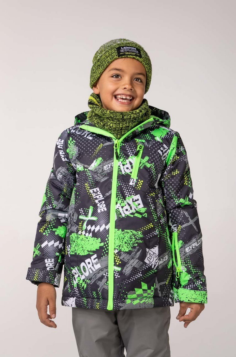 Lemon Explore kurtka narciarska dziecięca kolor zielony