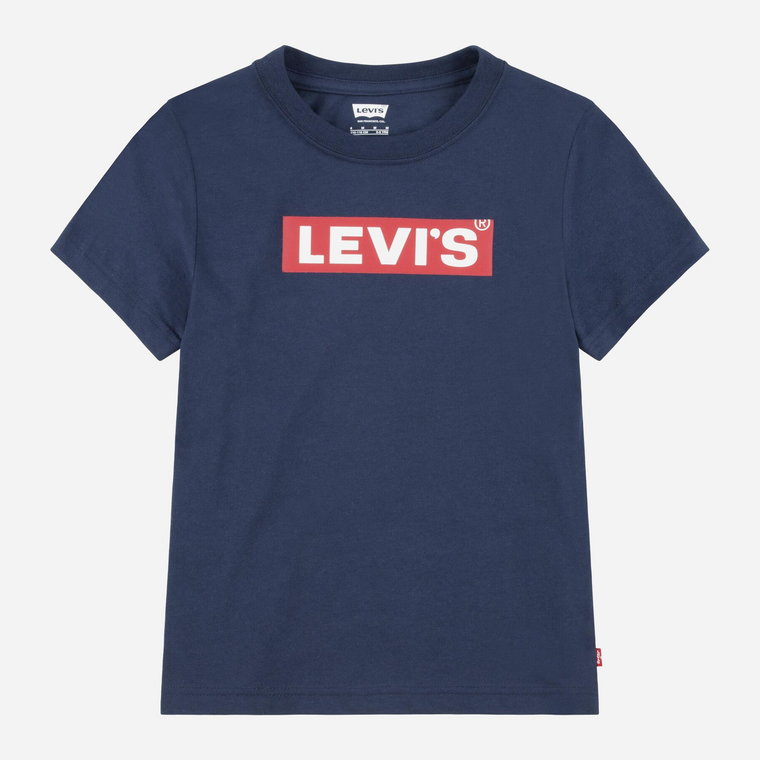 Koszulka dziecięca dla chłopca Levis 8EJ764-C8D 128 cm Granatowa (3666643026011). T-shirty, koszulki chłopięce