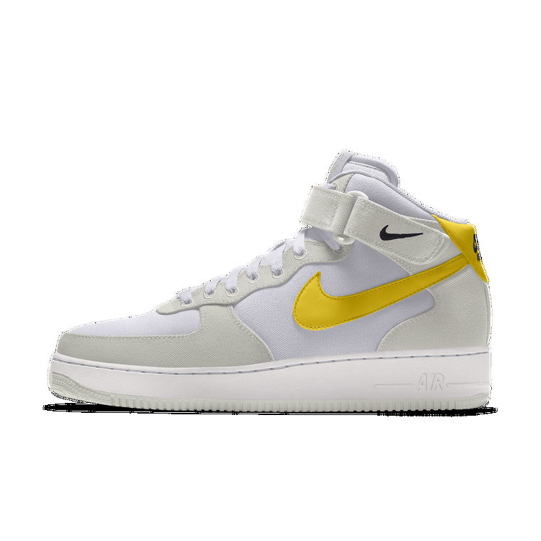 Spersonalizowane buty damskie Nike Air Force 1 Mid By You - Żółty