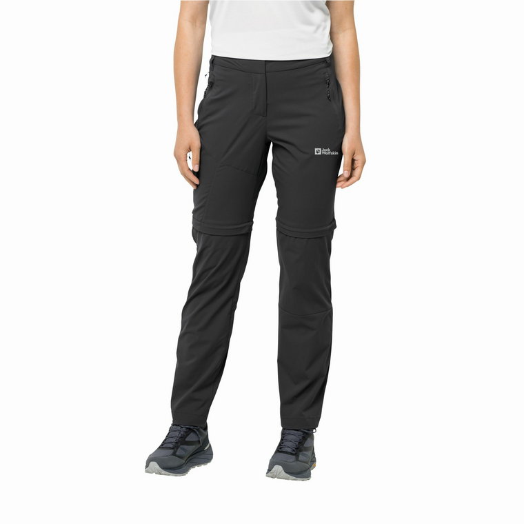 Damskie spodnie softshellowe Jack Wolfskin GLASTAL ZIP AWAY PANTS W black - 38S