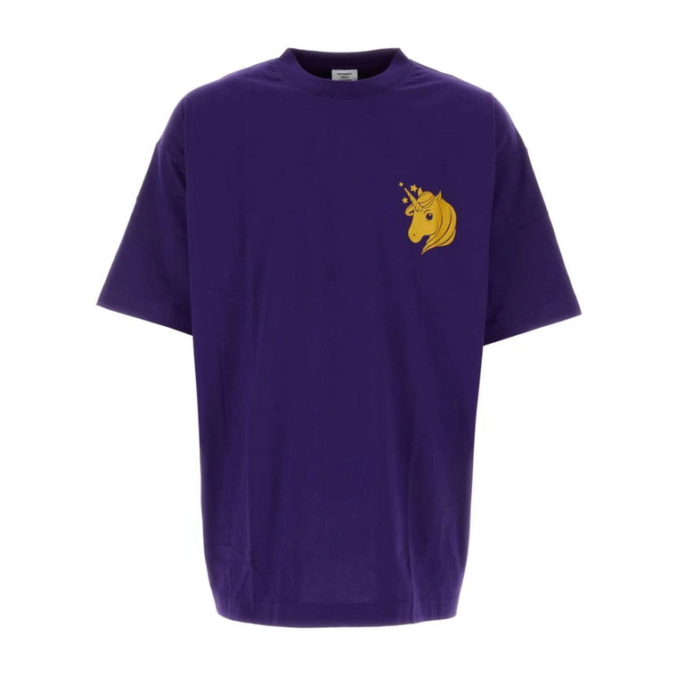Stylowy Fioletowy T-shirt z Bawełny Vetements