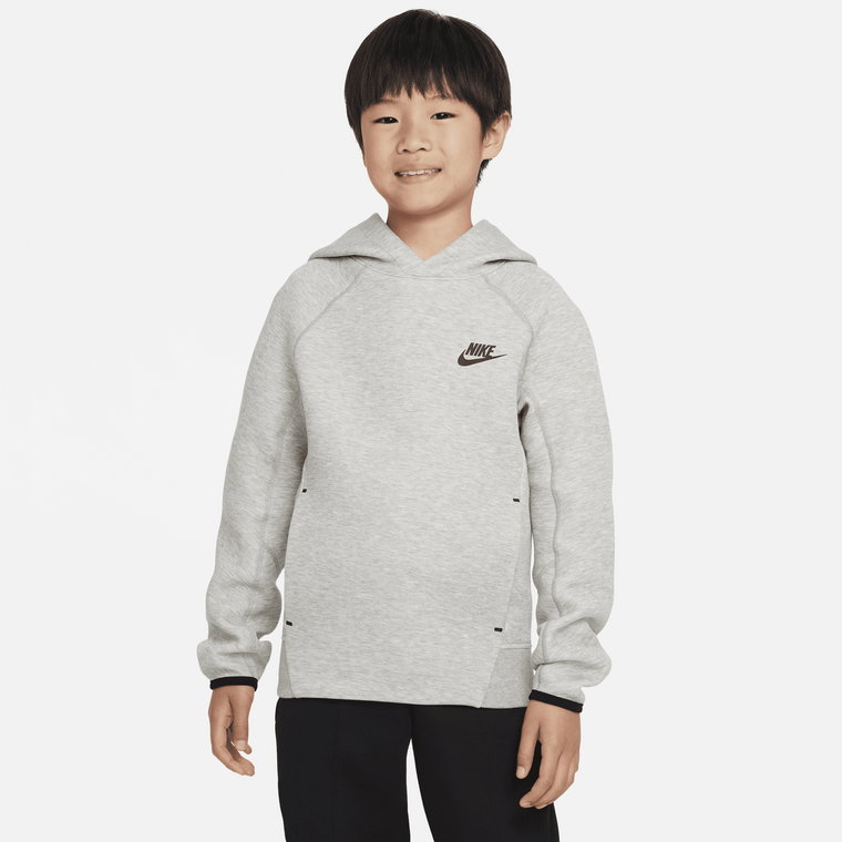 Bluza z kapturem dla dużych dzieci (chłopców) Nike Sportswear Tech Fleece - Szary