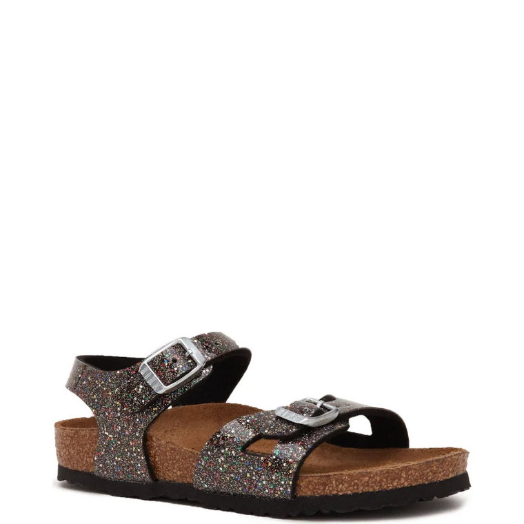 Birkenstock Sandały Rio Kids BF Cosmic Sparkle Black Multi | z dodatkiem skóry