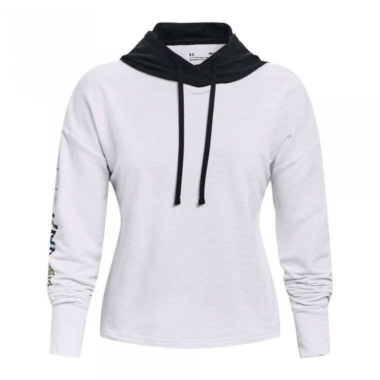 UA Rival Terry Geo Hoodie Biały S