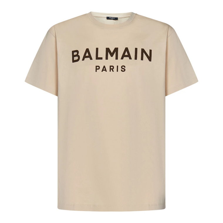 Ivory T-shirty i pola dla mężczyzn Aw23 Balmain