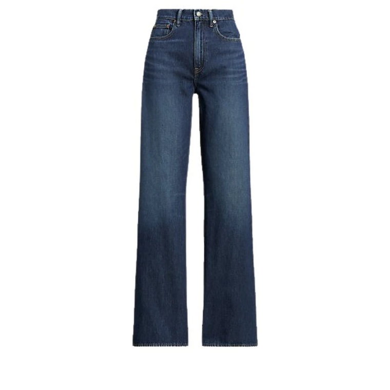 Jeansy o wysokim staniku i szerokichogawkach Polo Ralph Lauren