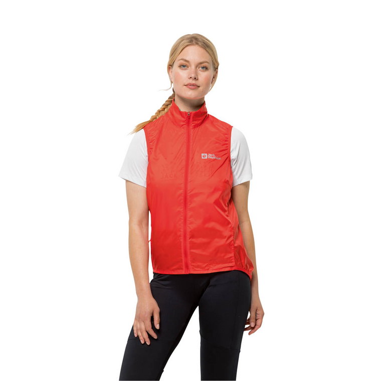 Damska kamizelka rowerowa Jack Wolfskin MOROBBIA WIND VEST W tango orange - XS